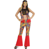 Disfraz De Hippie Rojo Mujer - Disfraces Años 60-70 (Hippies)