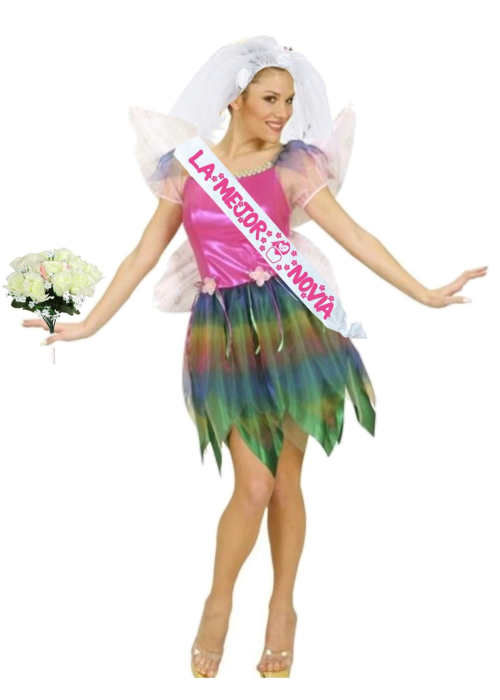 Disfraz de Novia Arcoiris - Disfraces despedidas Soltera