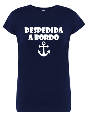 Camiseta Despedida a Bordo azul - Camisetas Despedidas Soltera