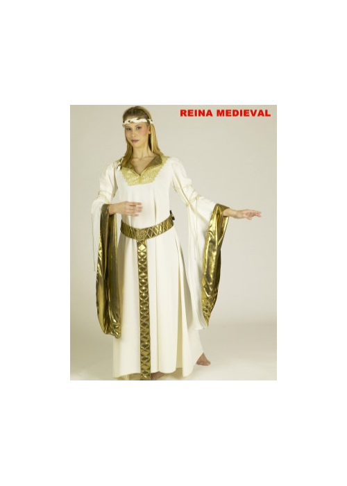 Disfraz de Reina Medieval Dorada - Disfraces Medievales