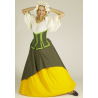 Disfraz de Mesonera Medieval Verde Lujo - Disfraces Medievales