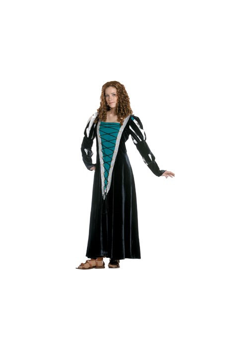 Disfraz de Reina Medieval Negro Leonor Aquitania - Disfraces Medievales