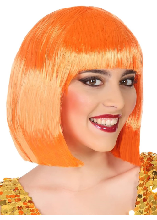 Peluca Melena Charleston Naranja