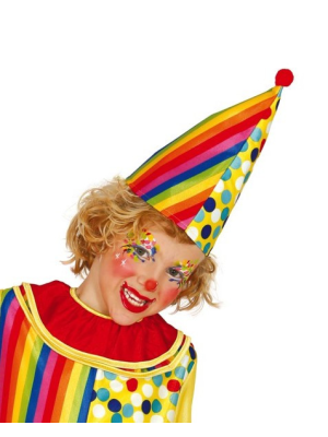 Gorro Payaso Tela Arcoiris