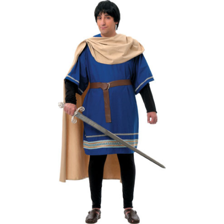 Disfraz de Rey Medieval Azul con Capa Hombre - Disfraces Medievales