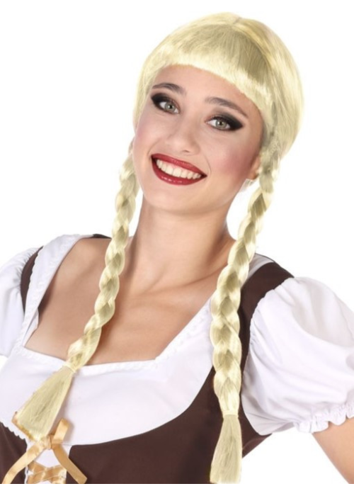 Peluca Trenzas Rubia - Pelucas