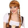 Peluca Trenzas Castaña - Pelucas
