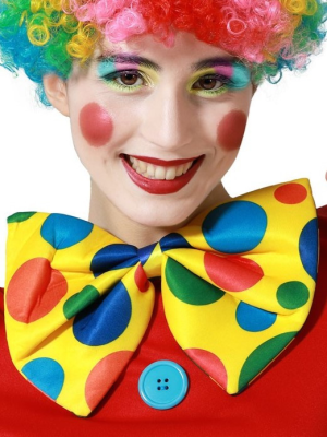 Pajarita de payaso de lunares