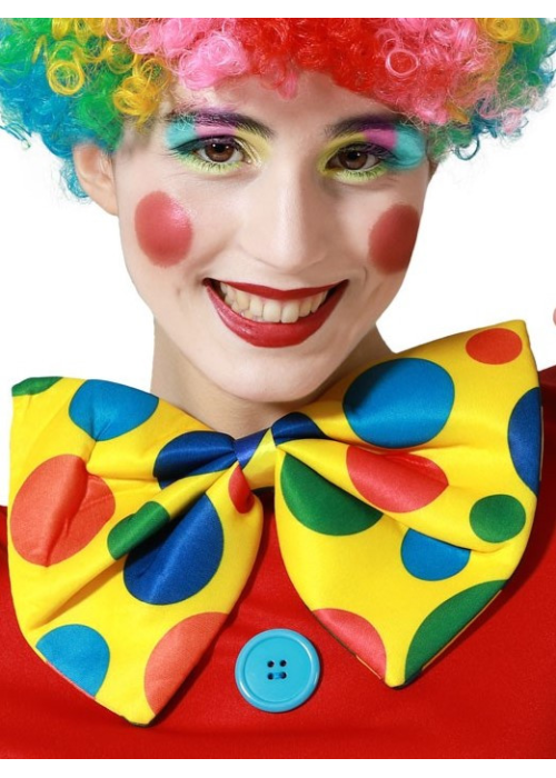 Pajarita de payaso de lunares