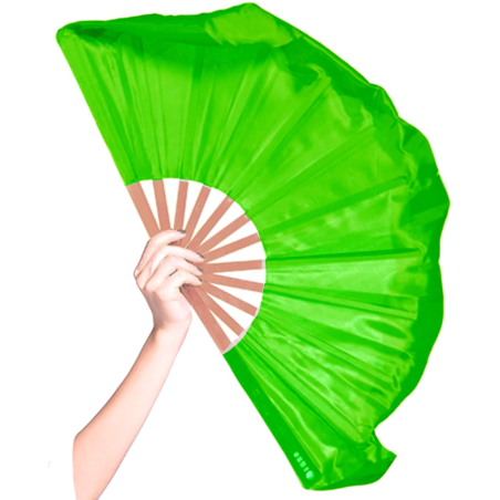 Abanicos de Tela Gigante Verdes - Disfraces Locomia