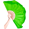 Abanicos de Tela Gigante Verdes - Disfraces Locomia