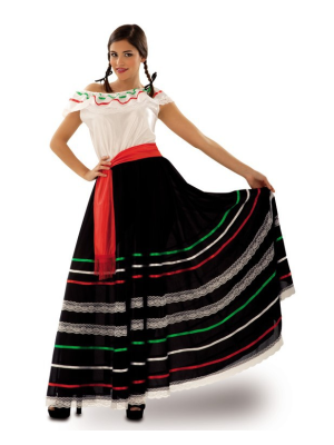 Disfraz de Mejicana Negra - Disfraces de Mexicana para Mujer