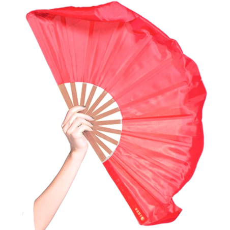 Abanico de Tela gigante rojo - Disfraces Locomia