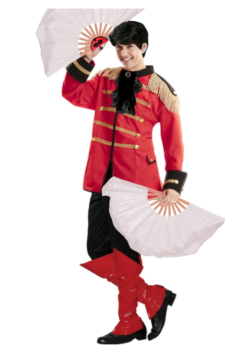 Disfraz de Locomia Rojo adulto