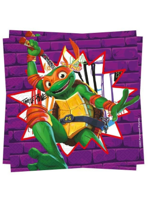 Servilletas Tortugas Ninja 33x33cm 20 Unid