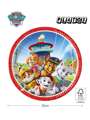 Platos Patrulla Canina 8 Unid