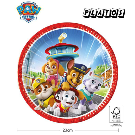 Platos Patrulla Canina 8 Unid