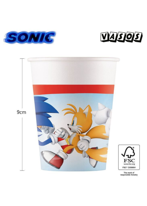 Vasos Sonic 6 Unid