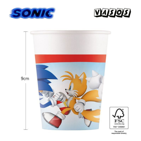 Vasos Sonic 6 Unid