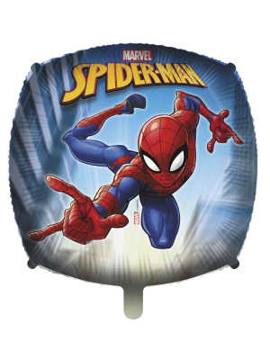 Globo Spiderman Metalizado 43cm Cuadrado