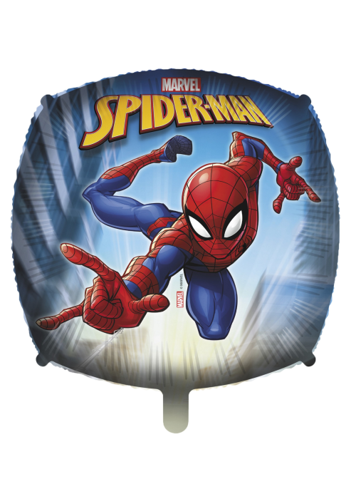 Globo Spiderman Metalizado 43cm Cuadrado