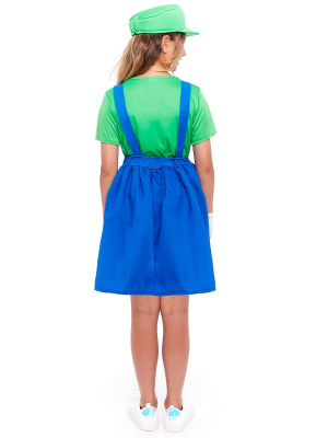 Disfraz de Luigi niña Infantil - Disfraces Mario y Luigi