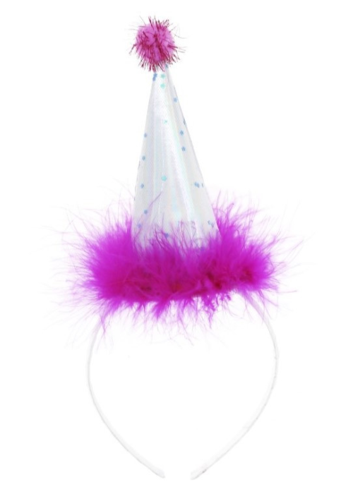 Gorro Cumpleaños Fucsia con diadema