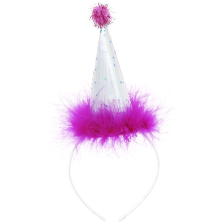 Gorro Cumpleaños Fucsia con diadema