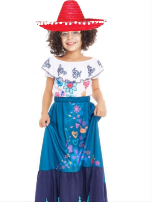 Disfraz De Mexicana Primavera Niña - Disfraces Mexicanos - Disfraces de Mexicana para Niñas