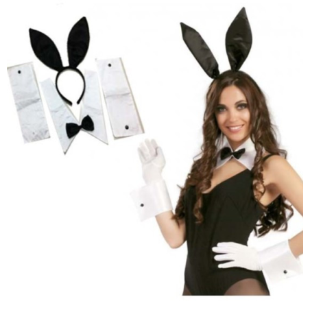 Set de Conejita blanco y negro