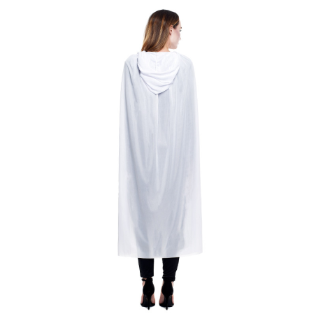 Capa Blanca Con Capucha 140cm Punto