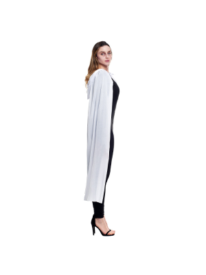 Capa Blanca Con Capucha 140cm Punto