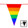 Banderines Arcoiris Triangulares 10m