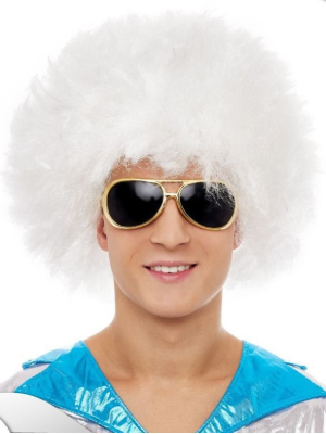 Peluca Afro Blanca
