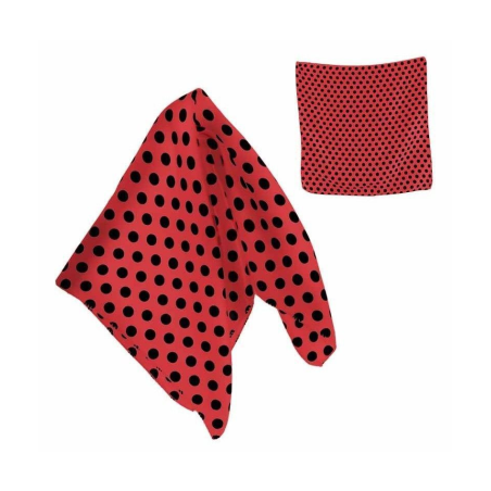 Pañuelo de Lunares Rojo y Negro - Mantones, pañuelos y Fajines