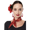 Pañuelo de Lunares Rojo y Negro - Mantones, pañuelos y Fajines