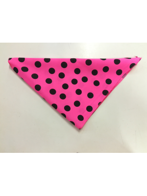 Mocador de lunars Triangular de color Rosa i Negre