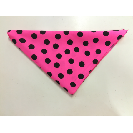 Pañuelo Lunares Triangular Rosa y Negro barato – Tienda online de Pañuelo Lunares Triangular Rosa y Negro