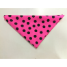 Mocador de lunars Triangular de color Rosa i Negre