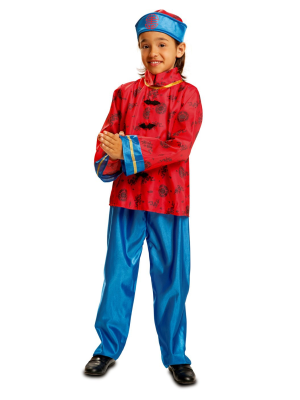 Disfraz de Chino Azul Infantil - Disfraces Orientales para Niños