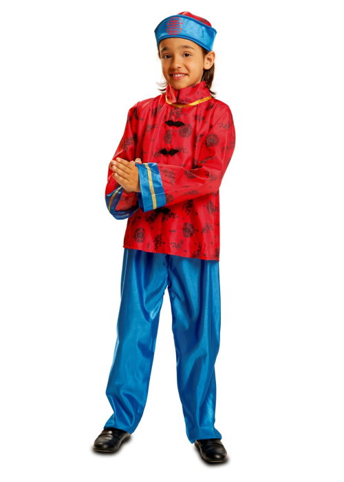 Disfraz de Chino Azul Infantil - Disfraces Orientales para Niños