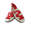 Alpargata Beige cintas Rojas - Esparteñas trajes regionales