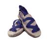 Alpargata Beige cintas Azules - Esparteñas trajes regionales