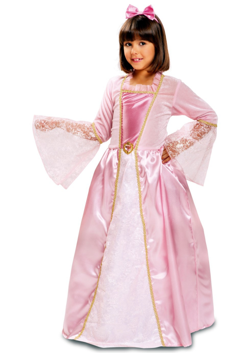 Disfraz de Princesa Rosa Lazo Infantil - Disfraces de Princesas para Niñas