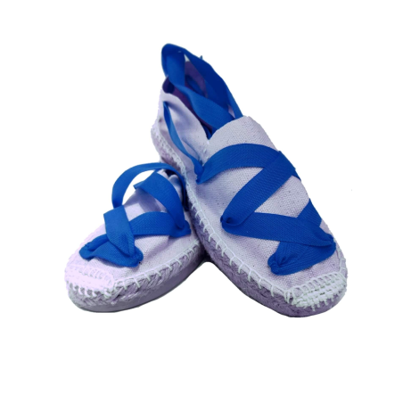 Alpargatas Blancas cintas Azules
