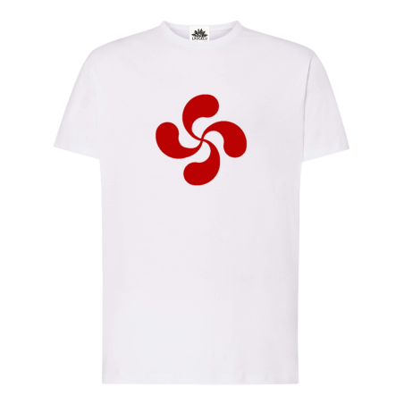 Camiseta Lauburu Rojo Blanca Hombre - Trajes Regionales