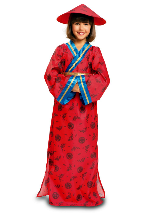Disfraz de China Azul Infantil - Disfraces Orientales Para Niñas