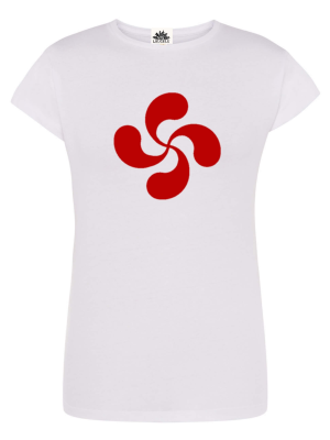 Camiseta Lauburu Rojo Blanca mujer - Trajes Regionales