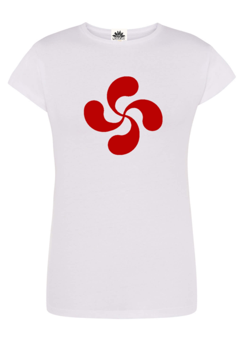 Camiseta Lauburu Rojo Blanca mujer - Trajes Regionales
