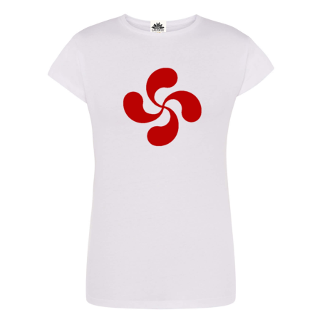 Camiseta Lauburu Rojo Blanca mujer - Trajes Regionales